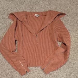 For Love & Lemons Quarter Zip Sweater